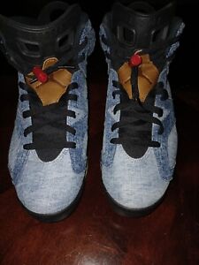 Nike Air Jordan 6 Retro Washed Denim Men's Size 11 US CT5350-401 Athletic Shoes