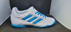 Adidas Mens SUPER SALA 2 indor Soccer Fútbol shoes White/Aqua GZ2559