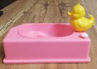 1995 Mattel Barbie Kelly Bathtime Pink Bathtub Bath Tub Yellow Duck Furniture