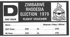 924 UDI Rhodesia - Zimbabwe Rhodesia Elections Air Force Flight Voucher