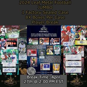 Joe Namath - 2024 Leaf Metal Football JUMBO 1X Case Player BREAK #2