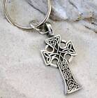 Celtic Cross Irish Cross Pewter KEYCHAIN Key Ring fob