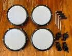 4 Red Alesis 8” Tom Mesh Drum Pads NEW (Single Zone) Nitro Max w/Clamps (1 1/8