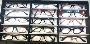 15 DEFECTIVE RAY BAN  Eyeglasses OPTICAL FRAMES Wholesale  LOT  * DEFECTIVE *