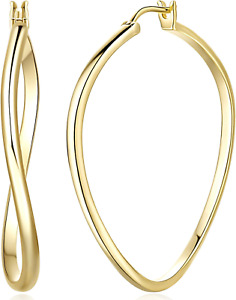 14K Gold Hoop Earrings for Women Large Gold Hoop Earrings 14K Gold Earrings for