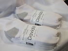 Davido Mens socks ankle low 100% cotton made in Italy white 8 pairs size 10-13