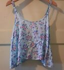 Hollister Women's Floral Spaghetti Strap Summer Open Back Crop Top Size Small