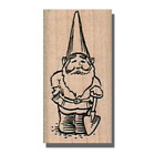 STANDING GNOME Rubber Stamp, Garden Gnome Statue, Mushroom, Woods, Gnomes, Elf
