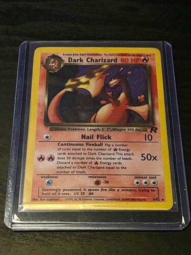 Dark Charizard 4/82 Team Rocket 2000 Holo Rare WOTC Pokémon Card TCG