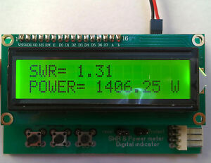 SWR Power meter LCD indicator with protection - LDMOS mosfet or TUBE max 8000W