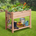 VEVOR Wooden Raised Garden Bed Planter Box 33.9x18.1x30