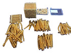 MATH MANIPULATIVES LOT OF 207 BASE 10 COUNTING RODS and CUBES PLASTIC BEADS