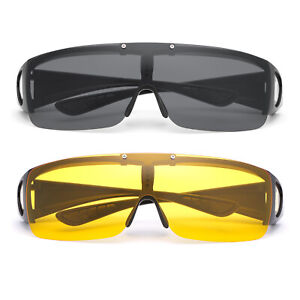 Flip Up Fit Over Sunglasses Polarized Lens Cover Over PRESCRIPTION GLASSES UV400