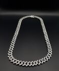 10mm Moissanite Real Miami Cuban Link Chain Iced Hip Hop 925 Silver Necklace
