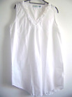 Needham Lane White Cotton Sleeveless Simple Nightgown M/L Cottagecore Prairie