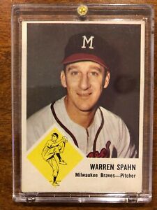 1963 Fleer Warren Spahn #45! Milwaukee Braves! HOF!