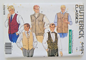 80s Butterick Sewing Pattern 4484 Men Vests Formal Sports Casual Chest 42-48 UC