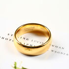 18K Gold 8MM Tungsten Carbide Men Engagement Wedding Ring Polished Dome Band Dad