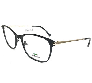 Lacoste Eyeglasses Frames L2276 001 Black Gold Cat Eye Full Rim 56-19-140