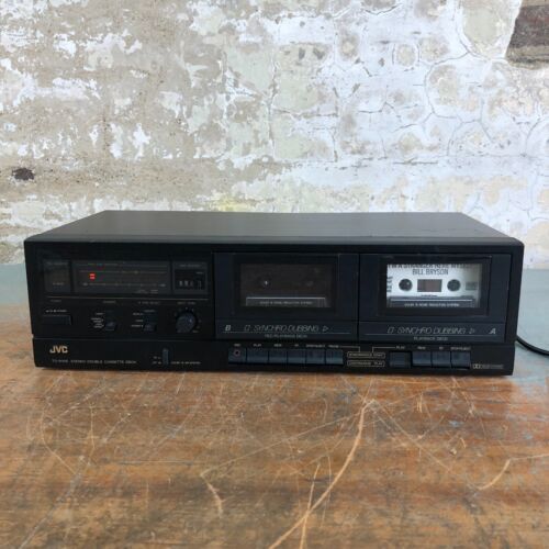 Vintage JVC Stereo Double Cassette Deck TD-W106 Tested Working