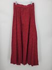 Wah Maker Frontier Western Skirt Womens 8 Red Floral Prairie Maxi Flared