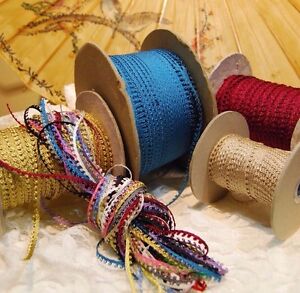 Vintage 5mm Picot loop braid edge lace trim Ginny Dolls - various colors-