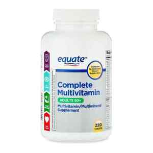 EQUATE COMPLETE MULTIVITAMIN DIETARY SUPPLEMENT ADULTS 50+ 220 TABLETS EYE,HEART