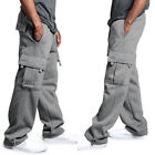 Men's Casual Joggers Pants Sweatpants Cargo Pocket Loose Active Sports Trousers/
