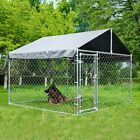Large Outdoor Dog Kennel, Heavy Duty Dog Cage, Anti-Rust Pens Fence with Cover