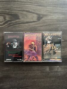 Megadeth Cassette Tape Lot Heavy Metal Thrash Exodus Slayer Excel Wehrmacht DRI