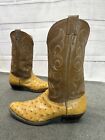 Nocona Full Quill Ostrich Vintage Round Toe Cowboy Boots Mens 11 D