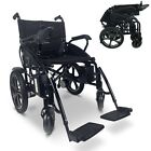 Black ComfyGo Folding Electric Wheelchair Lightweight 265 Capacity 13 Mile Range