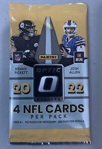 2022 Panini Donruss Optic Football Hobby Pack. One Pack Of 4 Cards