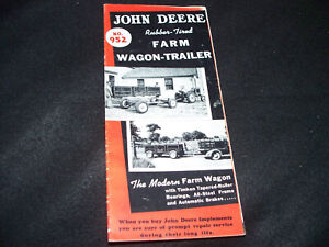 1940 John Deere N0. 952 Rubber-Tired Farm Wagon-Trailer Advertising Brochure