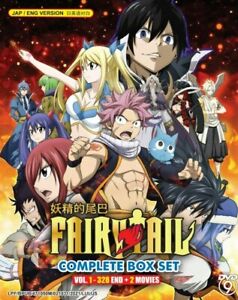 Fairy Tail Complete Series TV Vol.1-328 End + 2 Movies DVD ENGLISH DUBBED NTSC