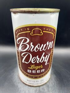 New ListingBrown Derby Lager Empty Flat Top Beer Can. Maier Brewing, Los Angeles, CA.