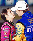 2X AUTOGRAPHED Danica Patrick & Ricky Stenhouse Jr. 2014 PRE-RACE KISS (NASCAR C