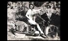 Vintage Sexy Harley Davidson Motorcycle Girl PHOTO Rider Hot Pinup Barefoot Legs