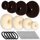 8pcs Hair Donut Bun Maker Hair Bun Maker Set with 4pcs Dark Brown &4pcs Beige...