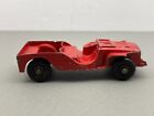 Vintage Tootsie Toy Army Jeep Red Diecast Car Made In USA