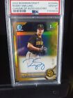 2022 Bowman Draft Robby Snelling Gold Refractor Auto /50 PSA 10