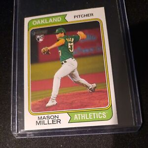2023 Topps Heritage High Number Mason Miller Mini. 064/100. Oakland A's RC.  510