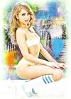 Riley Reid  Superstar Model Diva  3/5  ACEO Art Print Card By.Marci