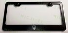 Laser Engraved Etched Maserati Logo Stainless Steel License Plate Frame