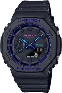 New Casio G-Shock GA2100VB-1A Virtual Reality Casioak Blue Violet Ana-Digi Watch