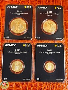 2021 (4) Coin Set Gold Eagles (Type 2) MintDirect® Premier PCGS FirstStrike®