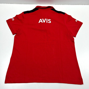 Avis Polo Shirt Employee Uniform Jeff Banks Lands End Red Women's sz M 10/12