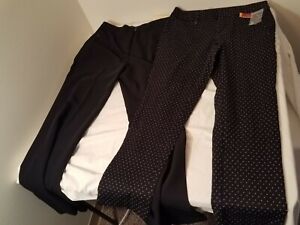 Lot of 2 Womens Size 10 pants Black White Patterned  Brand New tags nwt black