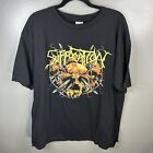 Suffocation Metal Band Surgery of Impalement Double Sided Skull Shirt Size XL
