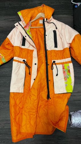 free people We are free long puffer coat orange SMALL